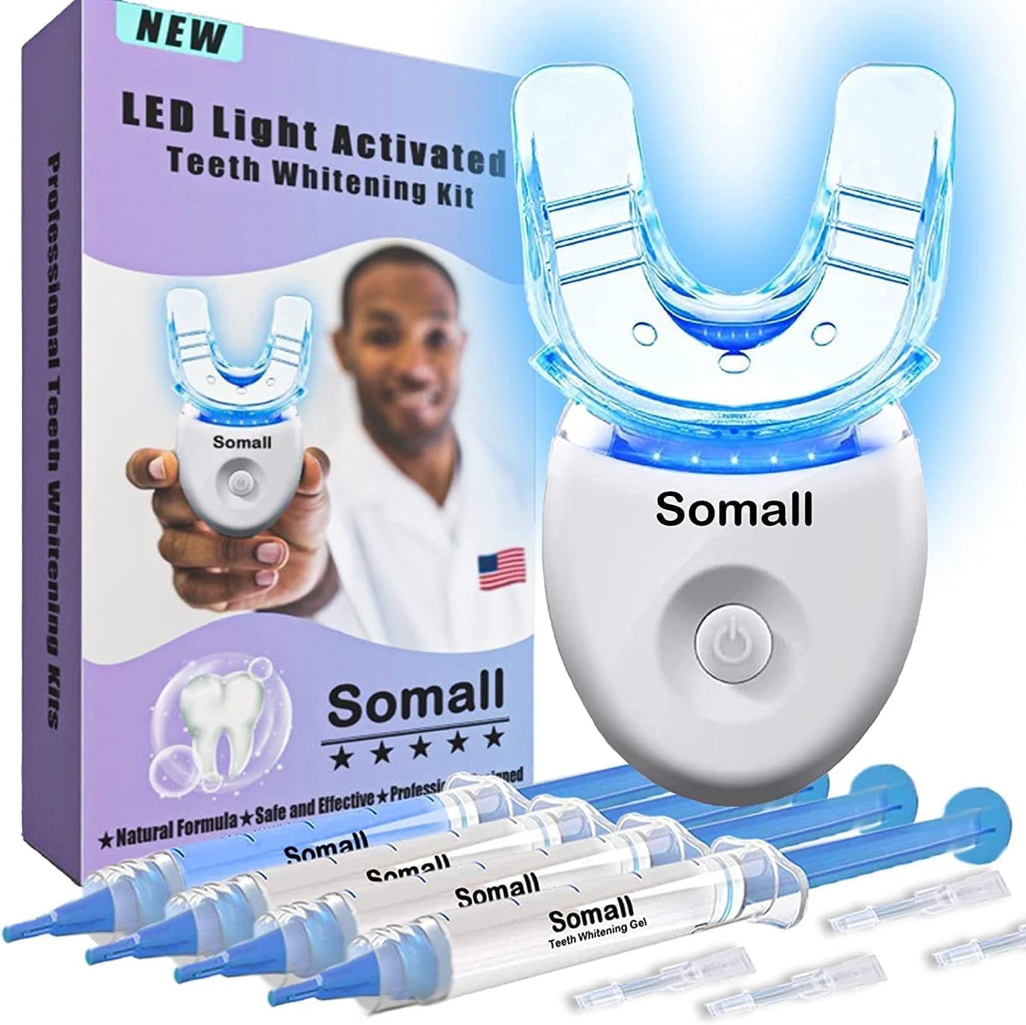 Somall Teeth Whitening Kit - 2025 Latest the Smart Teeth Whitening LED Light Sys